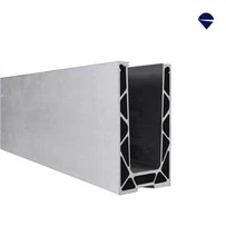 Regulējams 1,5 kN augšējā stiprinājuma alumīnija stikla kanāls